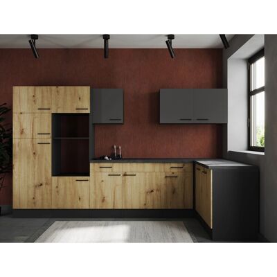 Respekta Winkelküche Oliver 340 cm Artisan Eiche / Grau Matt ohne E-Geräte Respekta Winkelküche Oliver 340 cm Artisan Eiche / Grau Matt ohne E-Geräte