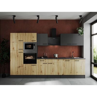 Respekta Küchenzeile Oliver 340 cm Artisan Eiche / Grau Matt Respekta Küchenzeile Oliver 340 cm Artisan Eiche / Grau Matt