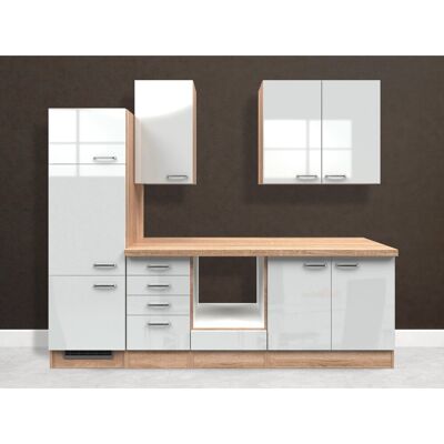 FlexWell Exclusiv Flex-Well Exclusiv Küchenzeile Valero 270 cm ohne E-Geräte Hochglanz Weiß FlexWell Exclusiv Flex-Well Exclusiv Küchenzeile Valero 270 cm ohne E-Geräte Hochglanz Weiß
