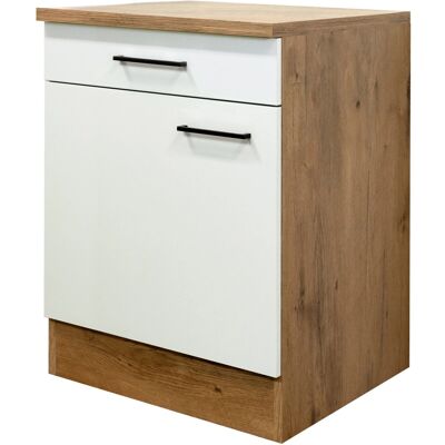 FLEX-WELL Vintea Unterschrank - beige, 60x85x60cm, Holz FLEX-WELL Vintea Unterschrank - beige, 60x85x60cm, Holz