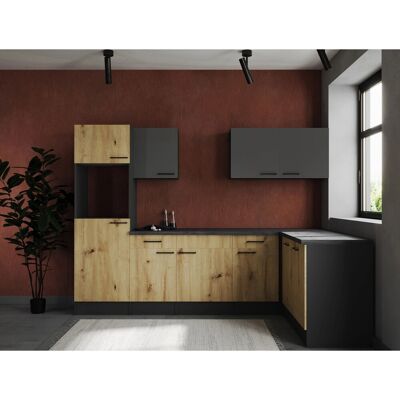 Respekta Winkelküche Oliver 280 cm Artisan Eiche / Grau Matt ohne E-Geräte Respekta Winkelküche Oliver 280 cm Artisan Eiche / Grau Matt ohne E-Geräte