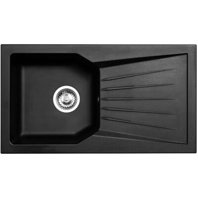 Pyramis Einbauspüle Zephyrus aus Verbundwerkstoff 78 cm x 43,5 cm Schwarz Pyramis Einbauspüle Zephyrus aus Verbundwerkstoff 78 cm x 43,5 cm Schwarz