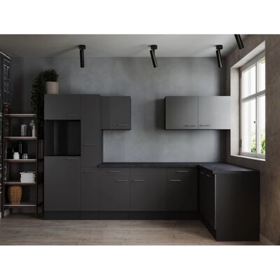 Respekta Winkelküche Oliver 310 cm Grau ohne E-Geräte Respekta Winkelküche Oliver 310 cm Grau ohne E-Geräte
