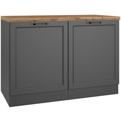 Held Möbel Held Küchen Spülenschrank Kempten 120 cm Grau/Graphit Held Möbel Held Küchen Spülenschrank Kempten 120 cm Grau/Graphit