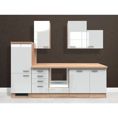 FlexWell Exclusiv Flex-Well Exclusiv Küchenzeile Valero 280 cm ohne E-Geräte Hochglanz Weiß FlexWell Exclusiv Flex-Well Exclusiv Küchenzeile Valero 280 cm ohne E-Geräte Hochglanz Weiß