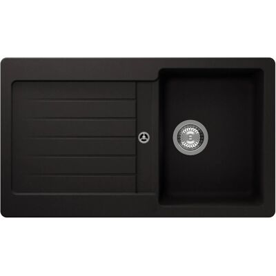 Respekta Einbauspüle Massivgranit Austin 86 cm x 50 cm Schwarz Respekta Einbauspüle Massivgranit Austin 86 cm x 50 cm Schwarz