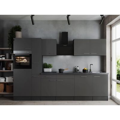 Respekta Küchenzeile Oliver 310 cm Grau Respekta Küchenzeile Oliver 310 cm Grau