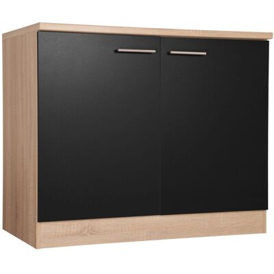 Respekta Küchen-Spülenunterschrank Merle 100 cm Schwarz Respekta Küchen-Spülenunterschrank Merle 100 cm Schwarz