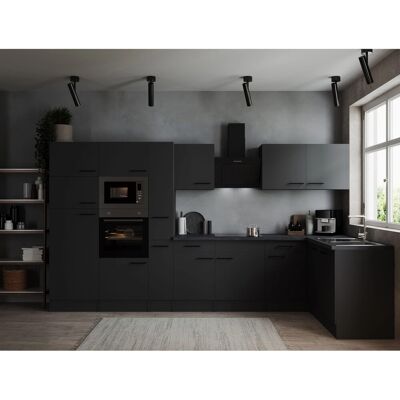 Respekta Winkelküche Oliver 370 cm Grau Matt Respekta Winkelküche Oliver 370 cm Grau Matt
