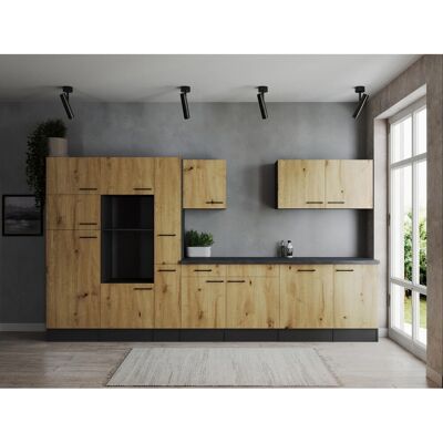 Respekta Küchenzeile Oliver 370 cm Artisan Eiche ohne E-Geräte Respekta Küchenzeile Oliver 370 cm Artisan Eiche ohne E-Geräte