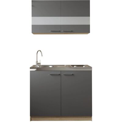 Respekta Küchenmöbel-Set 3 Merle 100 cm Grau Respekta Küchenmöbel-Set 3 Merle 100 cm Grau