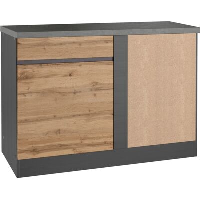Held Möbel Küchen-Eckschrank Turin 120 cm Wotaneiche/Graphit Held Möbel Küchen-Eckschrank Turin 120 cm Wotaneiche/Graphit