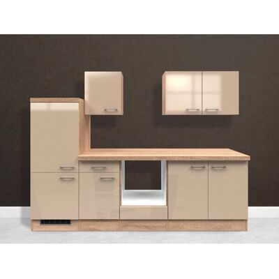 FlexWell Exclusiv Flex-Well Exclusiv Küchenzeile Orlando 270 cm ohne E-Geräte Kaschmir Glanz FlexWell Exclusiv Flex-Well Exclusiv Küchenzeile Orlando 270 cm ohne E-Geräte Kaschmir Glanz