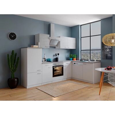 Respekta Winkelküche KBL280WWBSCG 280 x 172 cm Weiß-Beton Optik Respekta Winkelküche KBL280WWBSCG 280 x 172 cm Weiß-Beton Optik