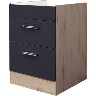 FlexWell Exclusiv Flex-Well Exclusiv Kochstellenschrank Lara 60cm ohne Arbeitsplatte Anthra. - FlexWell Exclusiv Flex-Well Exclusiv Kochstellenschrank Lara 60cm ohne Arbeitsplatte Anthra. -