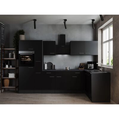 Respekta Winkelküche Oliver 310 cm Schwarz Respekta Winkelküche Oliver 310 cm Schwarz