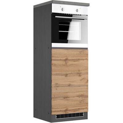 Held Möbel Küchen-Kühlschrank/Ofenumbauschrank Turin 60 cm Wotaneiche/Graphit Held Möbel Küchen-Kühlschrank/Ofenumbauschrank Turin 60 cm Wotaneiche/Graphit