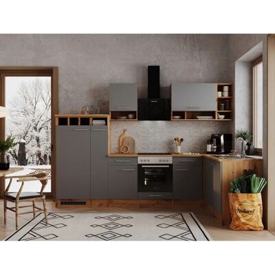 Respekta Winkelküche BEKBL310EGC 310 x 172 cm Grau-Wildeiche Nachbildung Respekta Winkelküche BEKBL310EGC 310 x 172 cm Grau-Wildeiche Nachbildung