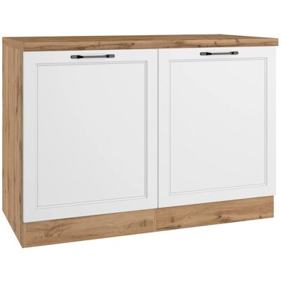 Held Möbel Held Küchen Spülenschrank Kempten 120 cm Weiß/Wotan Held Möbel Held Küchen Spülenschrank Kempten 120 cm Weiß/Wotan