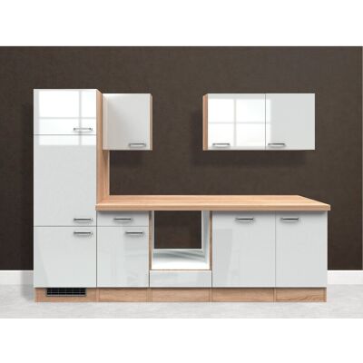 FlexWell Exclusiv Flex-Well Exclusiv Küchenzeile Valero 280 cm ohne E-Geräte Hochglanz Weiß FlexWell Exclusiv Flex-Well Exclusiv Küchenzeile Valero 280 cm ohne E-Geräte Hochglanz Weiß