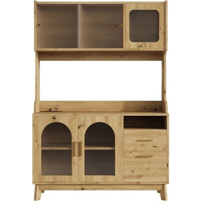 Merax Buffetschrank 120x40x178 cm Mit Steckdose USB C Stauraum Holzoptik Merax Buffetschrank 120x40x178 cm Mit Steckdose USB C Stauraum Holzoptik