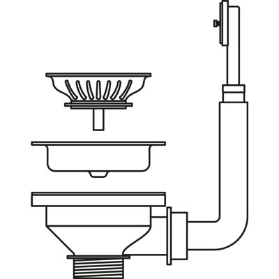 Pyramis Siebkorbventil für 1-Becken Spülen 92 mm Pyramis Siebkorbventil für 1-Becken Spülen 92 mm