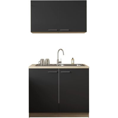Respekta Küchenmöbel-Set 2 Merle 100 cmSchwarz Respekta Küchenmöbel-Set 2 Merle 100 cmSchwarz