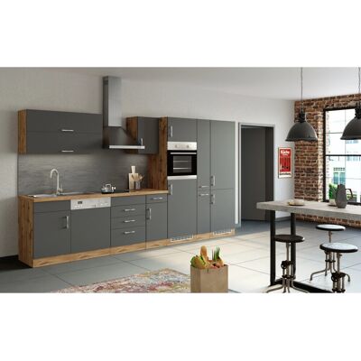Held Möbel Küchenzeile Sorrento 360 cm Anthrazit-Wotaneiche ohne E-Geräte Held Möbel Küchenzeile Sorrento 360 cm Anthrazit-Wotaneiche ohne E-Geräte