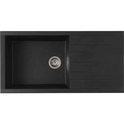 Respekta Einbauspüle Houston 100 cm x 50 cm Schwarz Respekta Einbauspüle Houston 100 cm x 50 cm Schwarz