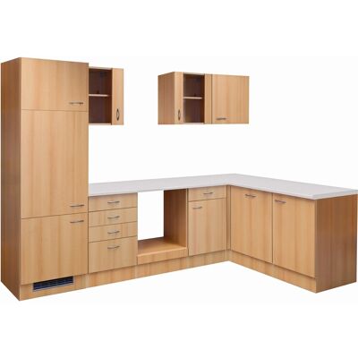 FlexWell Classic Flex-Well Classic Winkelküche Nano 280 cm ohne E-Geräte Buche Nachbildung FlexWell Classic Flex-Well Classic Winkelküche Nano 280 cm ohne E-Geräte Buche Nachbildung