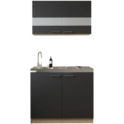 Respekta Küchenmöbel-Set 5 Merle 100 cm Schwarz Respekta Küchenmöbel-Set 5 Merle 100 cm Schwarz