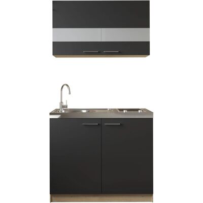 Respekta Küchenmöbel-Set 3 Merle 100 cm Schwarz Respekta Küchenmöbel-Set 3 Merle 100 cm Schwarz
