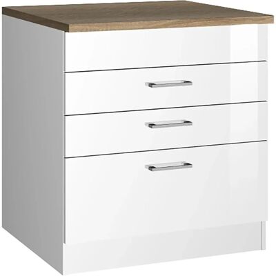 Held Möbel Küchen-KochfeldKüchen-Umbauschrank Mailand 80 cm Hochglanz Weiß/Weiß Held Möbel Küchen-KochfeldKüchen-Umbauschrank Mailand 80 cm Hochglanz Weiß/Weiß