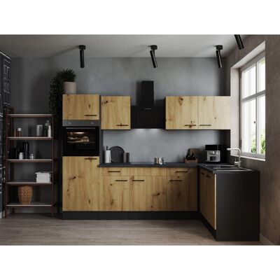 Respekta Winkelküche Oliver 280 cm Artisan Eiche Respekta Winkelküche Oliver 280 cm Artisan Eiche