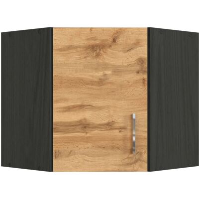 Held Möbel Küchen-Eck-Hängeschrank Sorrento BxHxT 60x57x60cm Wotaneiche-Grafit Held Möbel Küchen-Eck-Hängeschrank Sorrento BxHxT 60x57x60cm Wotaneiche-Grafit