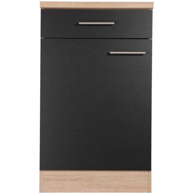 Respekta Küchen-Unterschrank Merle 50 cm Schwarz Respekta Küchen-Unterschrank Merle 50 cm Schwarz