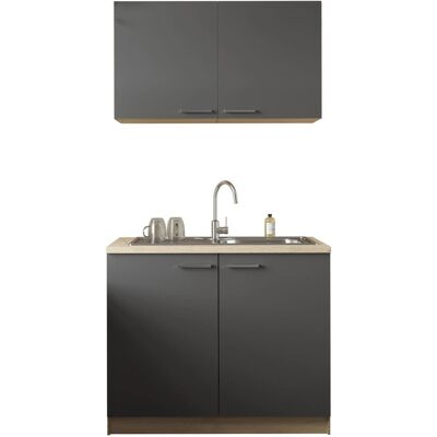 Respekta Küchenmöbel-Set 2 Merle 100 cm Grau Respekta Küchenmöbel-Set 2 Merle 100 cm Grau