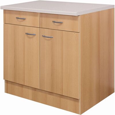 FLEX-WELL Nano Unterschrank - Buche Nachbildung - 100x85x60cm FLEX-WELL Nano Unterschrank - Buche Nachbildung - 100x85x60cm