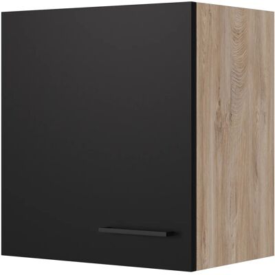 FlexWell Exclusiv Flex-Well Exclusiv Küchen-Oberschrank Capri 50x 55cm Schwarz Matt-Endgrain Oak FlexWell Exclusiv Flex-Well Exclusiv Küchen-Oberschrank Capri 50x 55cm Schwarz Matt-Endgrain Oak