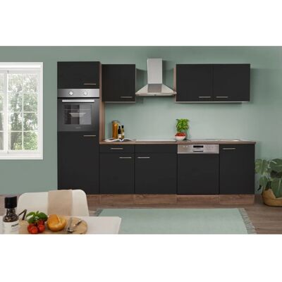 Respekta Küchenblock - CH22058IXB - Modern, 280cm, Eiche York, Schwarz Respekta Küchenblock - CH22058IXB - Modern, 280cm, Eiche York, Schwarz