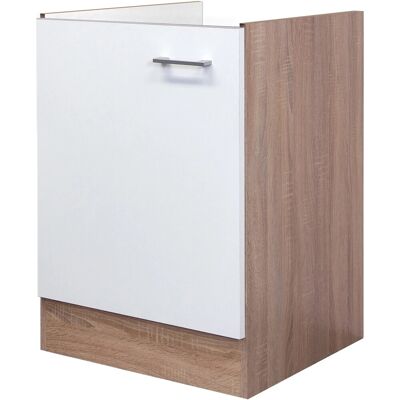 FlexWell Classic Flex-Well Classic Küchen-Spülenunterschrank Florida 50 cm Weiß-Sonoma Eiche FlexWell Classic Flex-Well Classic Küchen-Spülenunterschrank Florida 50 cm Weiß-Sonoma Eiche