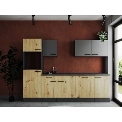 Respekta Küchenzeile Oliver 280 cm Artisan Eiche / Grau Matt ohne E-Geräte Respekta Küchenzeile Oliver 280 cm Artisan Eiche / Grau Matt ohne E-Geräte