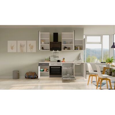 FlexWell Exclusiv Flex-Well Exclusiv Küchenzeile Morena 220 cm Basaltgrau matt - San Remo Eiche FlexWell Exclusiv Flex-Well Exclusiv Küchenzeile Morena 220 cm Basaltgrau matt - San Remo Eiche
