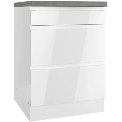 Held Möbel Held Küchen Unterschrank Gera 60 cm Weiß/Beton Held Möbel Held Küchen Unterschrank Gera 60 cm Weiß/Beton