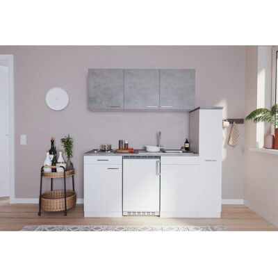 Respekta Küchenzeile KB180WWBG 180 cm Weiß-Beton Optik Respekta Küchenzeile KB180WWBG 180 cm Weiß-Beton Optik
