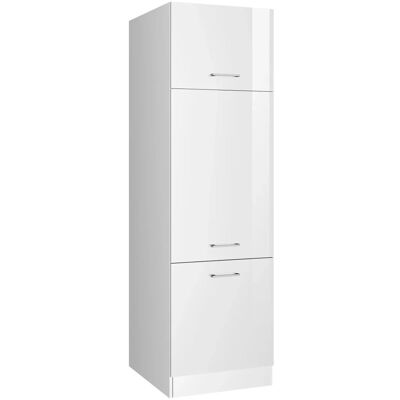 Held Möbel Küchen-Kühlschrankumbauschrank 60 cm Hochglanz Weiß/Weiß Held Möbel Küchen-Kühlschrankumbauschrank 60 cm Hochglanz Weiß/Weiß