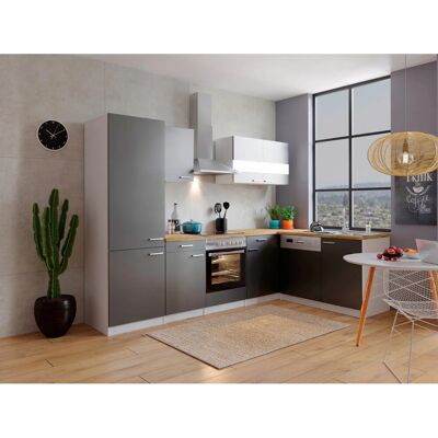 Respekta Winkelküche KBL280WGCGKEG 280 x 172 cm Grau-Weiß-Butcher Nussbaum Respekta Winkelküche KBL280WGCGKEG 280 x 172 cm Grau-Weiß-Butcher Nussbaum