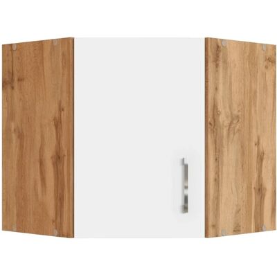 Held Möbel Küchen-Eck-Hängeschrank Sorrento BxHxT 60cmx57cmx60cm Weiß-WotanEiche Held Möbel Küchen-Eck-Hängeschrank Sorrento BxHxT 60cmx57cmx60cm Weiß-WotanEiche