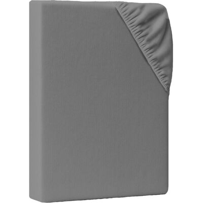 AM Qualitätsmatratzen Premium Jersey Boxspringbett Spannbettlaken aus Baumwolle Made in Germany 270x200cm in Anthrazit AM Qualitätsmatratzen Premium Jersey Boxspringbett Spannbettlaken aus Baumwolle Made in Germany 270x200cm in Anthrazit