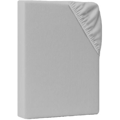 AM Qualitätsmatratzen Premium Jersey Boxspringbett Spannbettlaken aus Baumwolle Made in Germany 270x200cm in Hellgrau AM Qualitätsmatratzen Premium Jersey Boxspringbett Spannbettlaken aus Baumwolle Made in Germany 270x200cm in Hellgrau